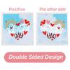 Valentine'S Day Window Decor Reusable Red Pink Heart Shaped Static Stickers Glass Art Decals Home Wall Stickers 6/12 Sheets