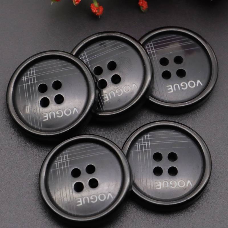 10Pcs Button Black Resin Button Coat Button Men'S And Women'S Suit Button Pants Button Jacket Button Wool Sweater Button Round
