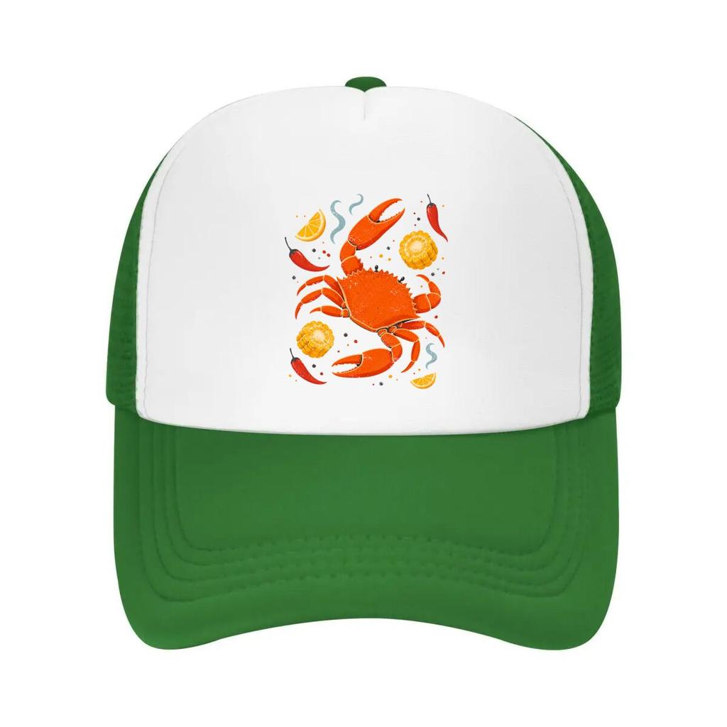 Spicy Seafood Boil Retro Graphic Mesh Baseball Cap Casual Hat Outdoor  For Womens Unisex FeUnisex