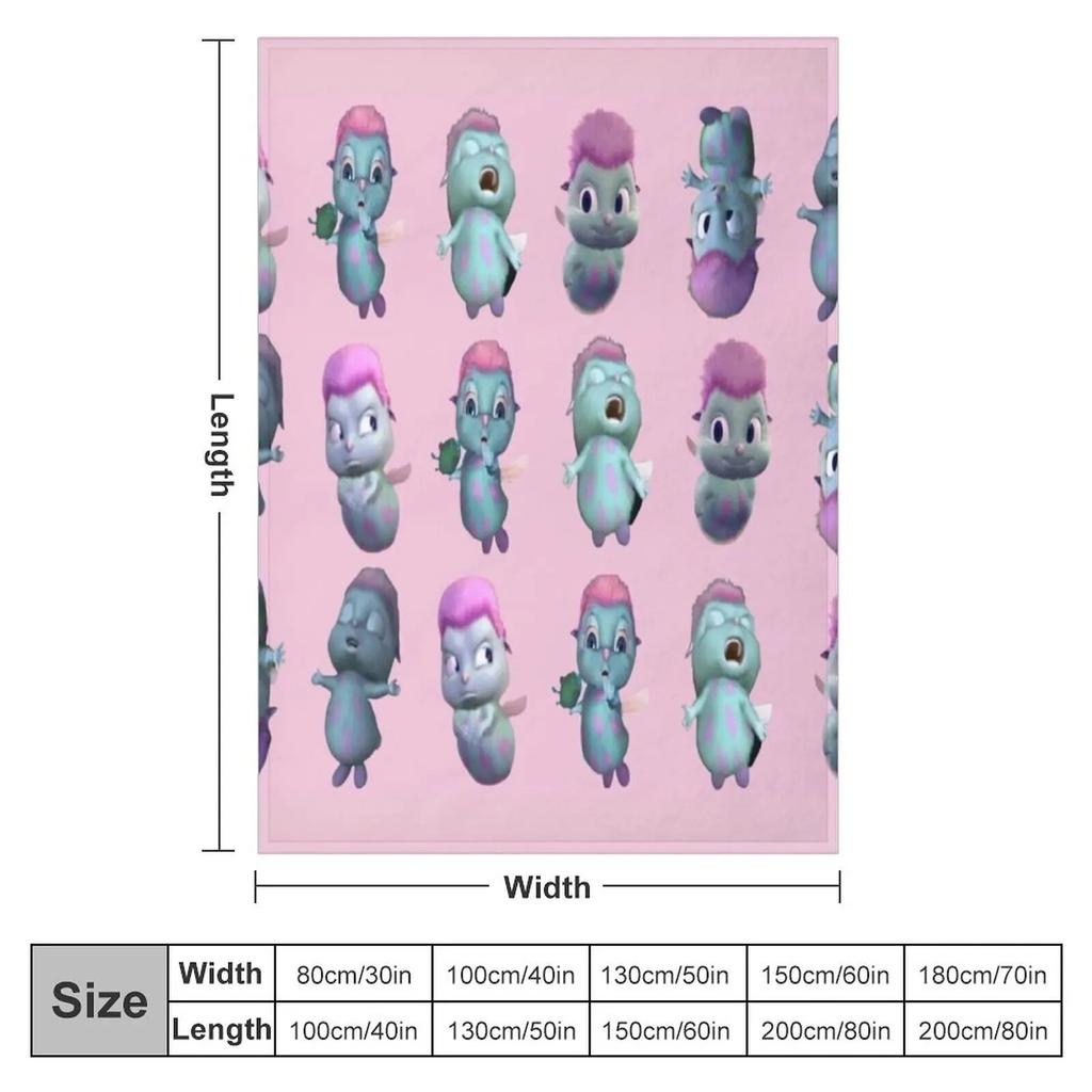 Bibble Expressions Throw Blanket Soft Plush Plaid Decorative Throw Blanket Hairy Blanket