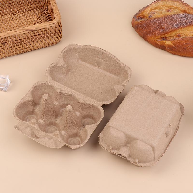 10 Stück Native Eierverpackungsbox Eierablage Zellstoff Eierablage Eierbehälter Erde Eierverpackungsbox Für Familienbauernhof Markt Camping