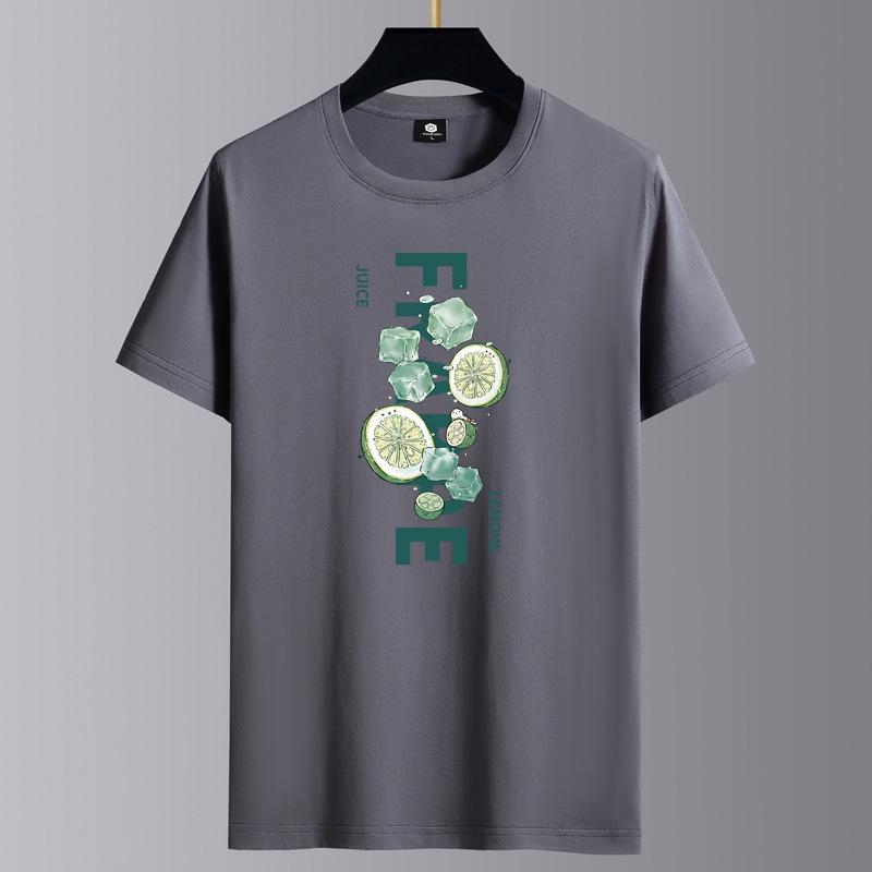 Men's Cotton Short-Sleeve Summer T-Shirt - Loose Fit Trendy Top