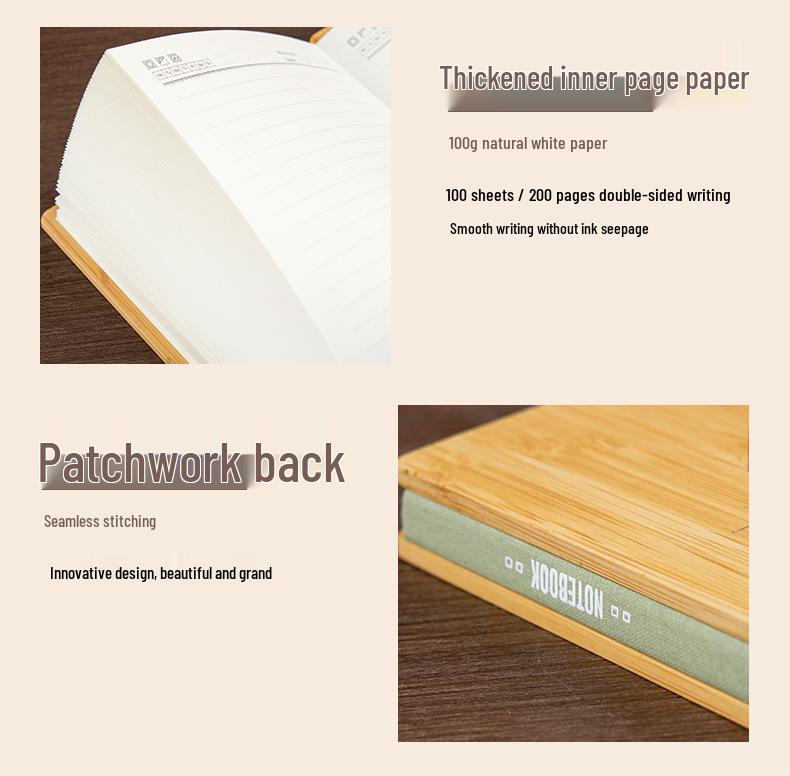 Custom Wooden Notebook & Thermos Gift Set: Plum, Orchid, Bamboo, Chrysanthemum Designs for Teachers & Clients, Perfect for Graduation Season