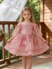 Girls' 2026 Formal Mesh Princess Dress with Big Bow and Puffy Skirt, Ideal for Runway and Performances.