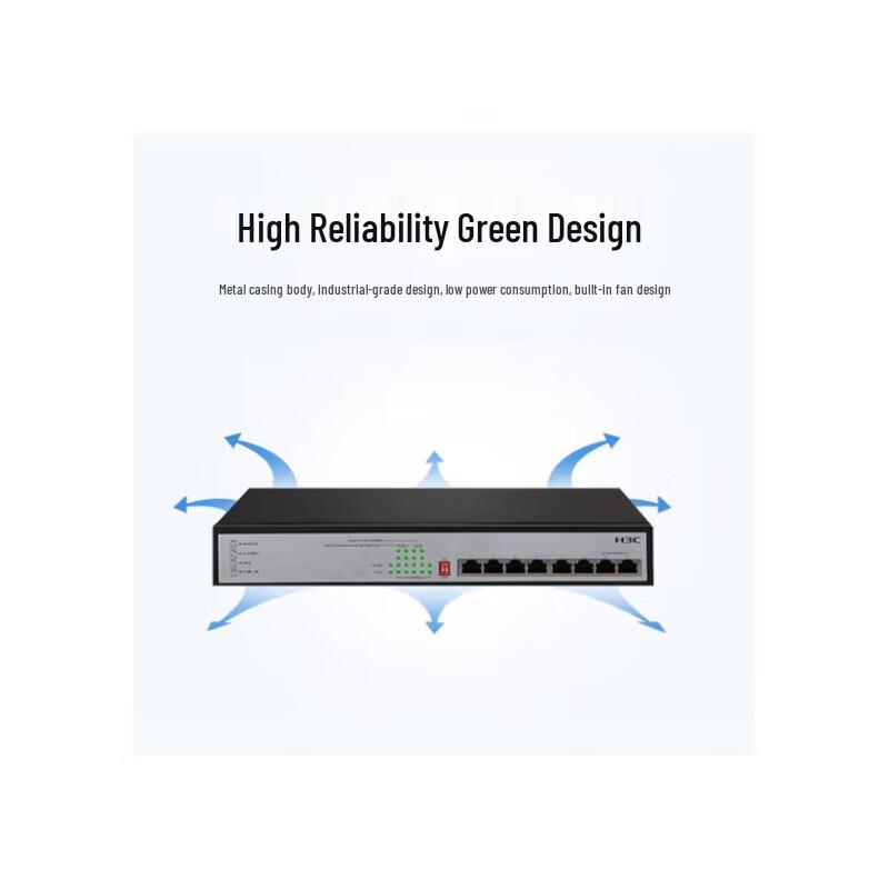 H3C MS4008V2-PWR 8-Port Gigabit PoE Unmanaged Switch