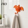 Pumpkin Face Hook Devil Bat Wall Hook, Halloween No-Drill Adhesive for Keys Small Pendant Hanger Bags, Strong Sticky Damage-Free