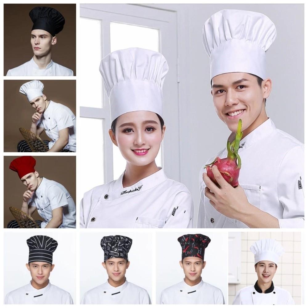 Men Women Elastic Kitchen Adjustable Uniform Hat Working Cap Chef Hat