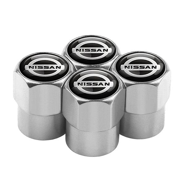 APU1 4PCS Metal Car Badges Wheel Tire Valve Caps Covers Car Accessories For Nissan Nismo X-Trail 1 2 T32 Almera Qashqai Skyline Note