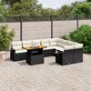 Vidaxl 10-Cz. Set da Giardino, Cuscini Rattan Nero Pe