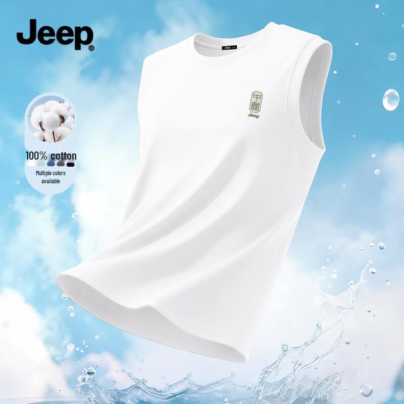

JEEP Men s Cotton Sleeveless Vest 3XL