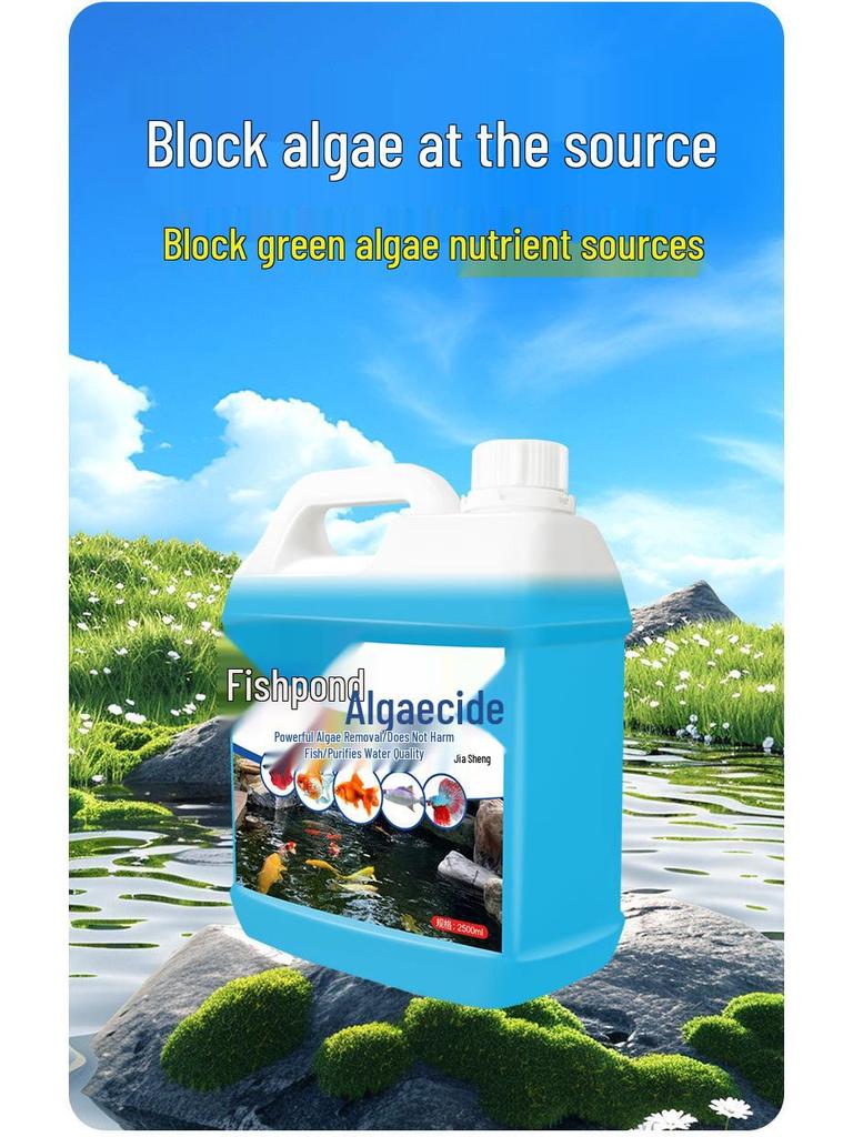 Green Algae and Moss Remover for Fish Ponds and Tanks – Cleans Green, Blue, and Brown Algae and Duckweed