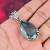 Aqua Apatite Pendant, 925 Solid Sterling Silver Pendant Handmade Gemstone Jewelry, Gifts For Wife Brand New Pendant