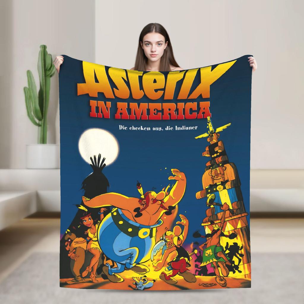 Asterix And Obelix Blanket Quality Super Soft Throw Blanket Winter Picnic Home Decor Fashion Bedspread