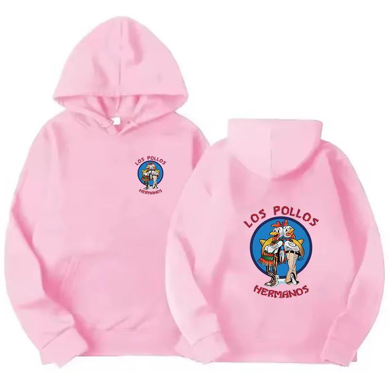 Herbst Winter Fleece Breaking Bad Hoodie Los Pollos Hermanos Chicken Brothers Print Sportbekleidung Herren Damen Mode Lockeres Sweatshirt