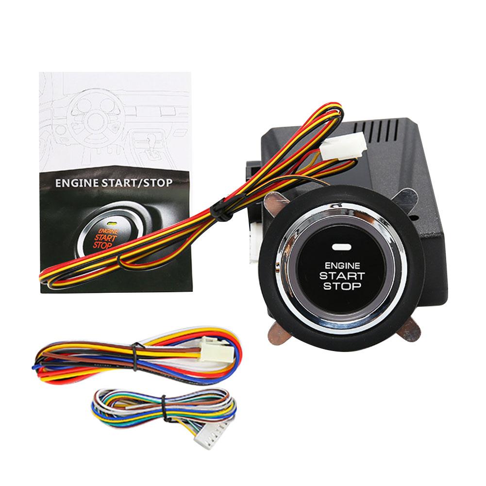 

Система бесключевого запуска DC12V с дистанционным управлением Step Start Stop Кнопка двигателя автомобиля Система бесключевого доступа чёрный