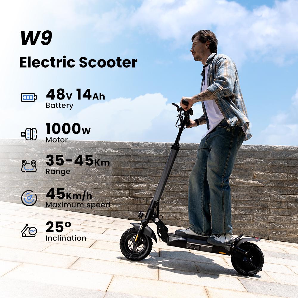 iScooter Electric Scooter 45km/h Max Speed 1000W Motor 14Ah 10 Inch Off Road Tire With Suspension Escooters