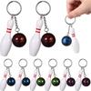 Bowling Pin Keying Car Key Chain Bowling Hanging Ornaments Keychain Sport Keychain Bag Pendant Keychain