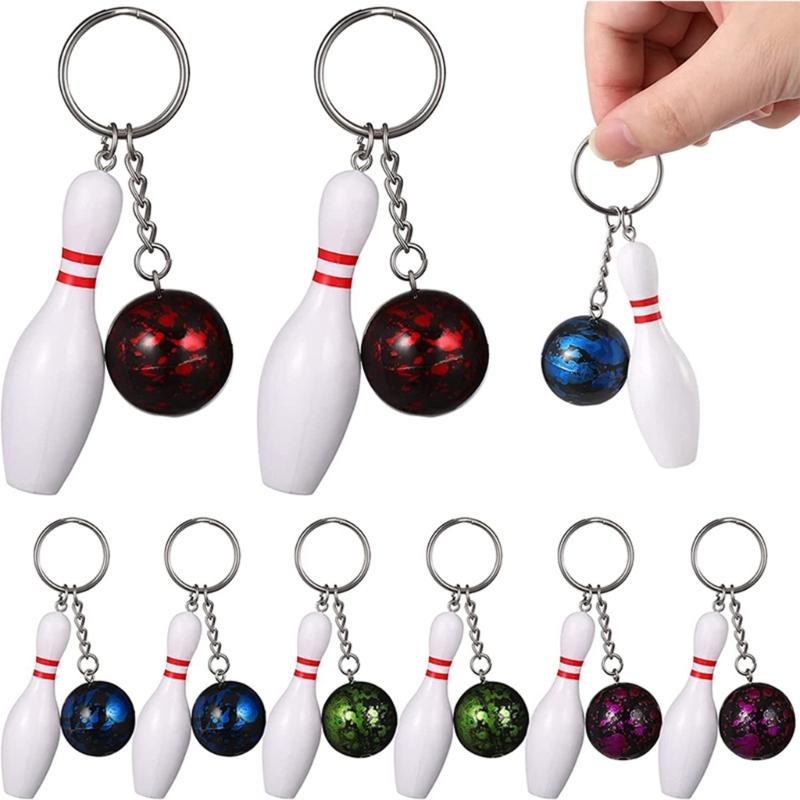Bowling Pin Keying Car Key Chain Bowling Hanging Ornaments Keychain Sport Keychain Bag Pendant Keychain