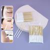 30Pcs Bag Bamboo Cotton Stick Swabs Buds With Long Cotton Head For Eyebrow Lips Eyeline Permanent Tattoo Makeup Cosmetics