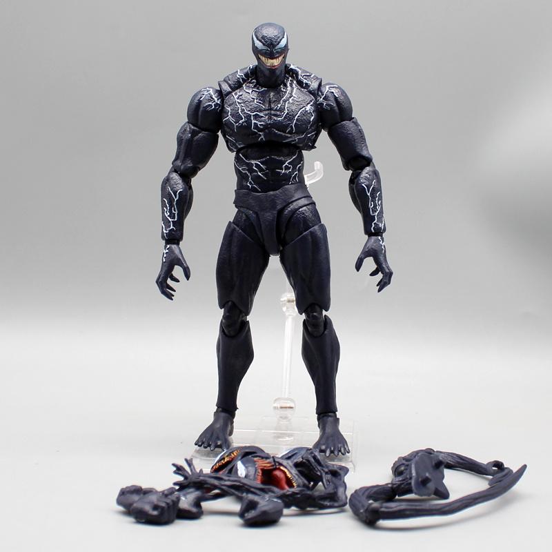 21cmmarvel Venom Anime Figures Shf Symbiosis Heroes Joint Mobility Model Action Doll Statue Desktop Decoration Toy Children Present