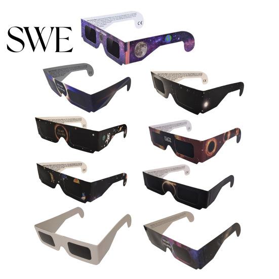 Filtre UV Lunettes d'Éclipse Solaire Professionnelles Lunettes Solaires IR Sécurité Adultes pour Observation Directe Protection des Yeux