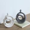 Ceramic Handicraft A Family of Three Abstract Family Sculpture Circular Geometric Ornaments Home Decoration Accessories