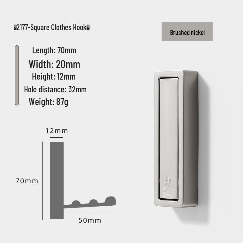 Modern Minimalist Foldable Zinc Alloy Coat and Hat Hook