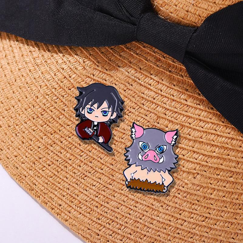 Demon Slayer Anime Character Brooch Trendy Badge Accessory