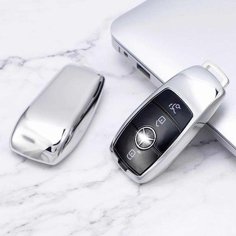 ECGP7 Soft TPU Car Key Case Cover for Mercedes-Benz A C E S Class GLA GLC GLE GL GLS CLA CLS AMG W205 W213 W177 W222 E200 E300 C260