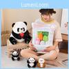 Qizai Lan Meng He Hua Panda Plush Toy Pendant Keychain Cartoon Doll Kids Gift