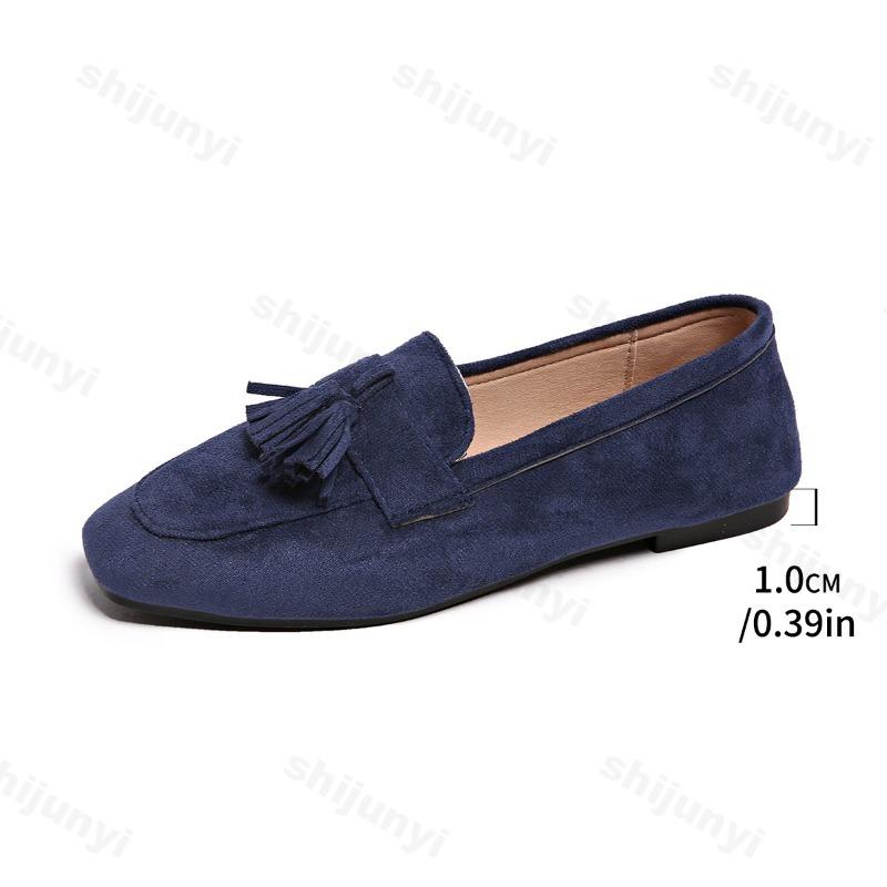 Woman's Flat Shoes Large Size Spring New Fashion Square Toe Comfortable Soft Ballet Flats Simple Versatile Casual Slip On Shoes