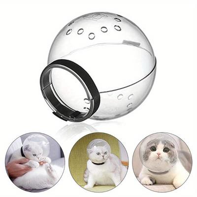 Breathable Cat Muzzle Anti-Bite Grooming Mask Anti-Licking Protective Space Hood Mask Cover Muzzle Bath Grooming Cat Accessories
