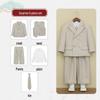 Boys' Chinese-Style Embroidered Velvet Vest and Suit for Autumn/Winter Photography and Performance