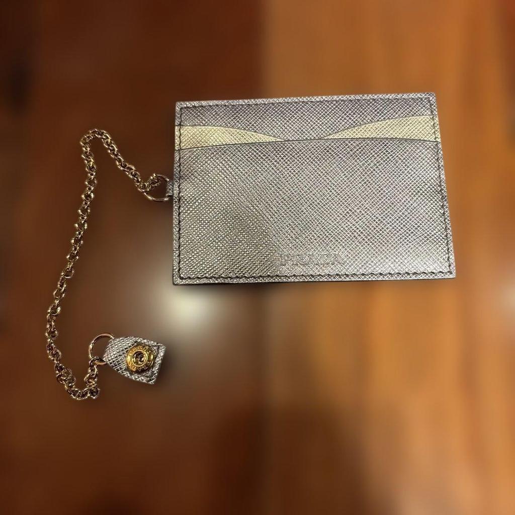 Used PRADA Saffiano Long Wallet Gold