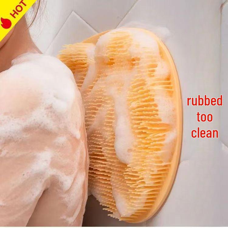 Silicone Non-Slip Bath Mat: Foot and Back Massager, Anti-Itch, For Rubbing and Washing