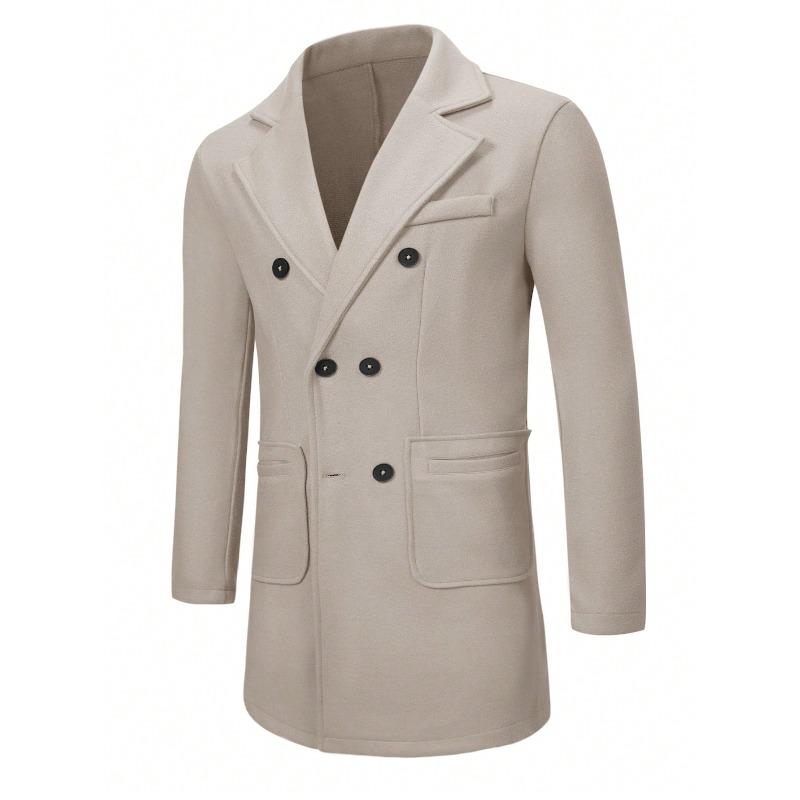 Autumn and Winter Men's Woolen Jacket Woolen Coat Casual Trench Coat