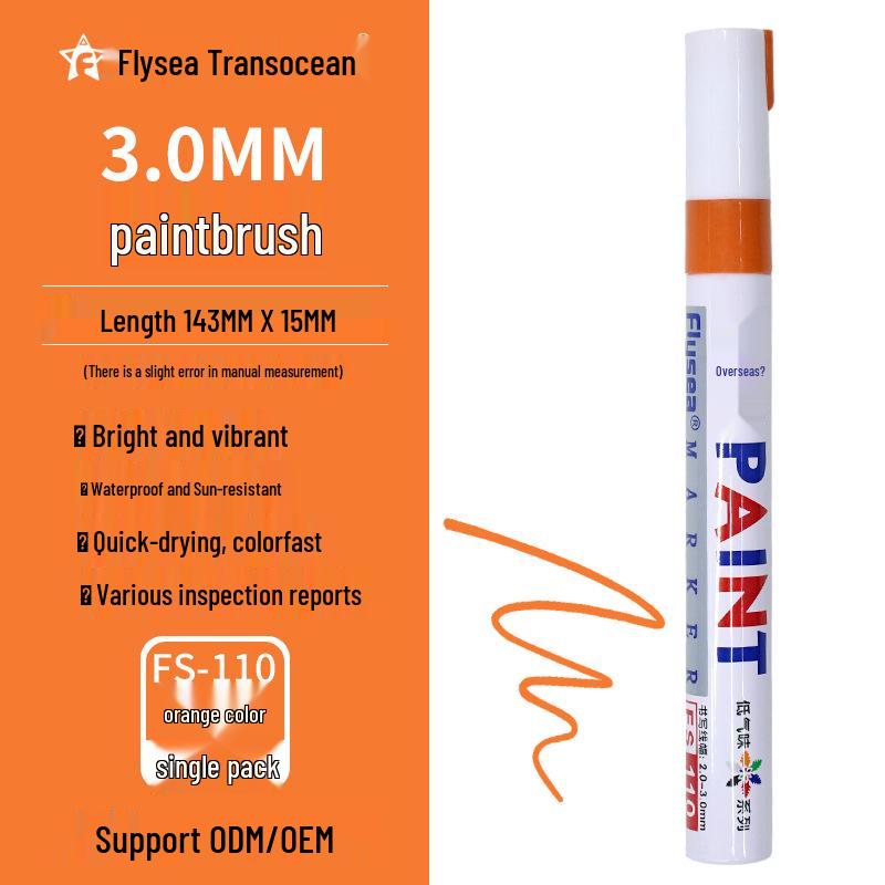 Low Odor White Oil-Based Paint Marker for Tires, Furniture, and Tiles