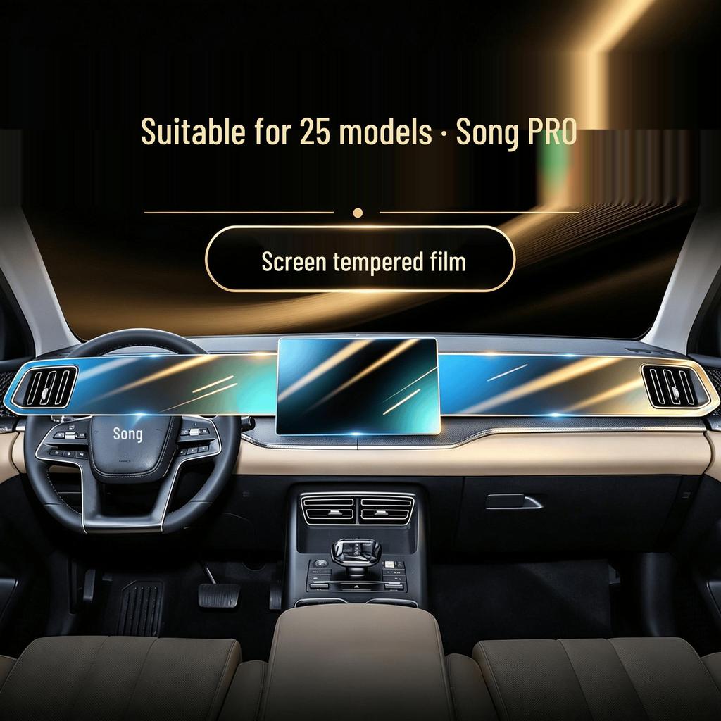 BYD Song Pro DMi Screen Protector & Console Sticker for 25 Models