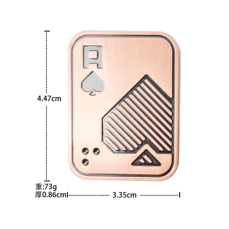 1pc Poker EDC Metal Fidget Toys Metal Poker Push Card Slider Stress Relief Toy Fidget Haptic Coin Office Desk Toys Adults Gifts