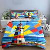 Lighthouse with Colorful Rays. Bedding Sets Duvet Cover Sets Duvet Covers Pillowcases(1 * Duvet Cover 2 * Pillowcases Without Duvet Insert)
