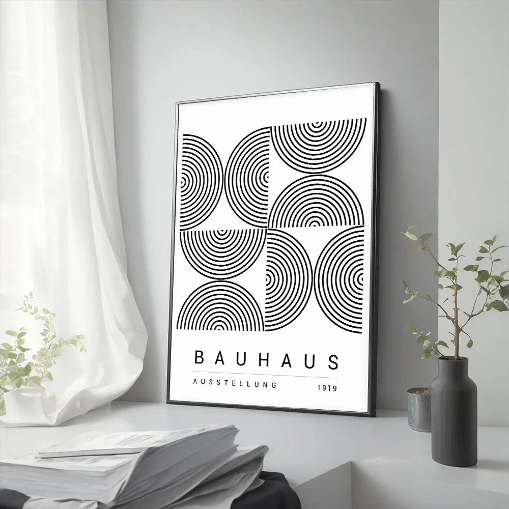 Modernist Bauhaus Geometric Canvas Poster Living Room Wall Art Retro Prints Mid Century Home Decorative Wall Art Painting