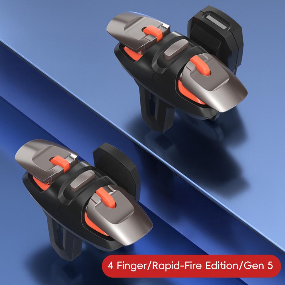 1 pár herních spouští 4/6 prstů Automatická tlačítka rychlé střelby Ovládací gripy pro PUBG Herní příslušenství pro telefon