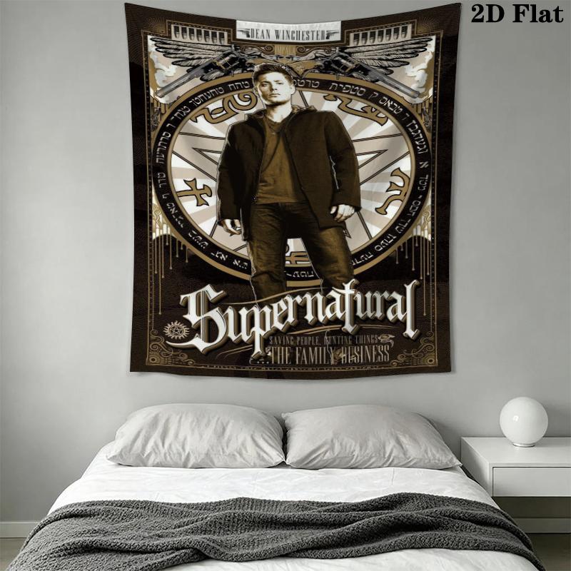 supernatural Wall Tapestry Aesthetic Wall Hanging Printed Fabric Blanket Decorative Tapestries for Bedroom Living Room Home Decor