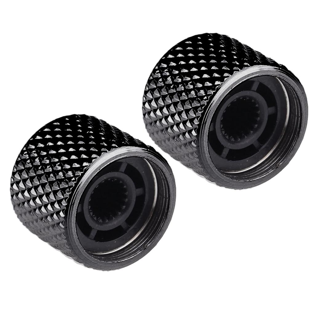 Musiclily Pro Dome Metric Abalone for TL Telecaster Electric Black of Knobs, Size, Steel, Guitars/Basses, (Set 2)