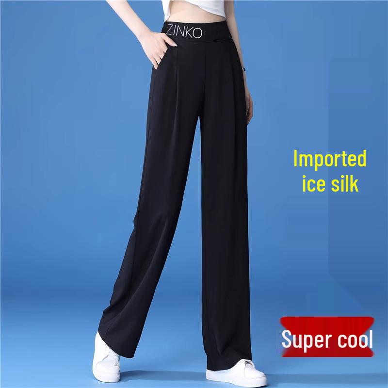

Women s High-Waisted Wide-Leg Drape Pants - Petite Casual Fit for Autumn 4XL