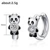 Japanese Cute Panda Ear Buckle, Cute Fat Pier Pier Pier Red Panda Summer Temperament Internet Celebrity Tide Earrings