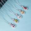 S925 Silver Necklace with Natural Gemstone/Garnet Pendant, Luxury Crystal Jewelry for Women