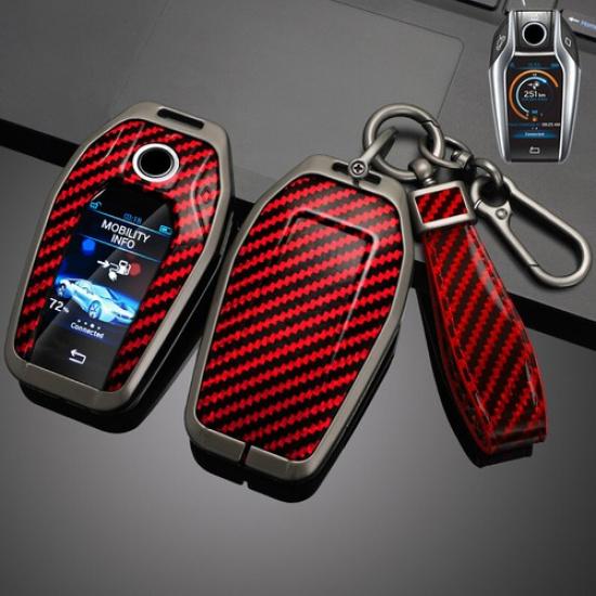 Zinc Alloy Leather Car Key Case Cover For BMW 5 6 7 I8 G30 X3 X4 X5 730Li 740Li