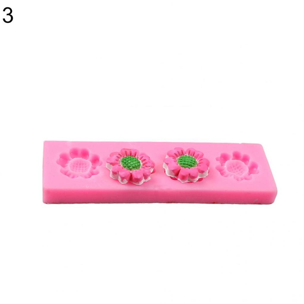 Cute Flower Silicone Cake Decor Mold Fondant Chocolate Clay Soap DIY Mould Tool