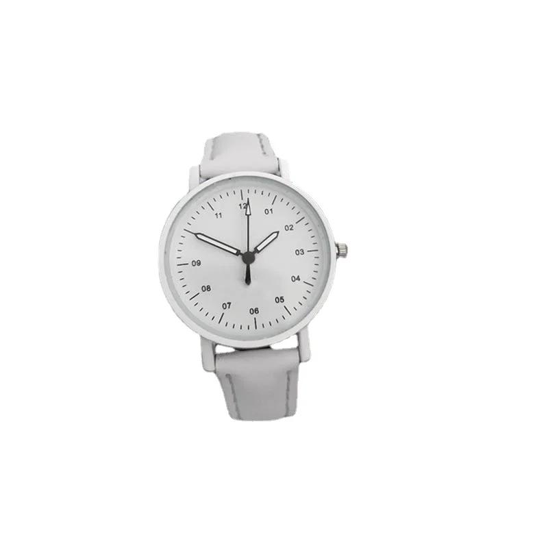 

Casual Simple Women s Quartz Watch Leather Strap Multicolor Wristwatches Round Minimalist Style No Bracelet or Box Reloj Mujer белый